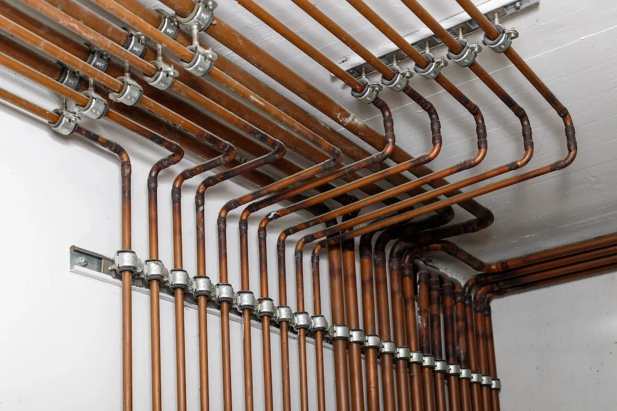 Copper pipe installation